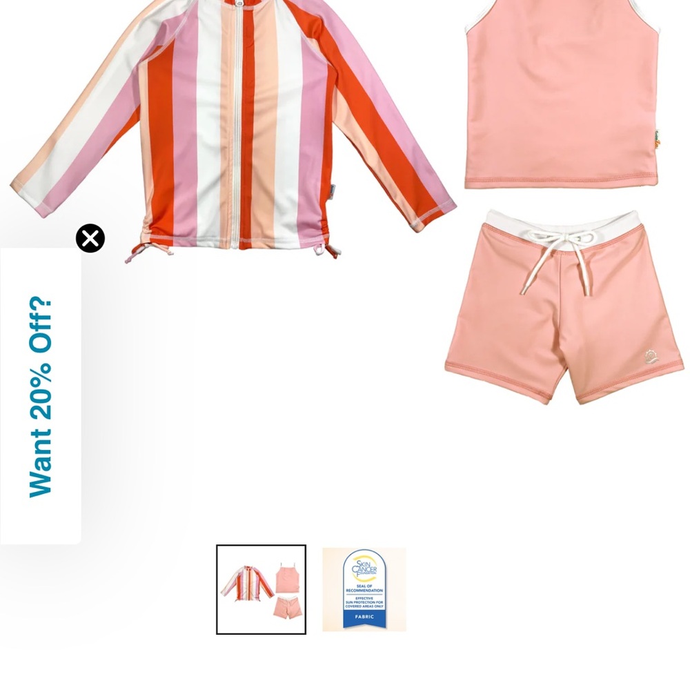 Colorful Kids Swim Rashguard Set